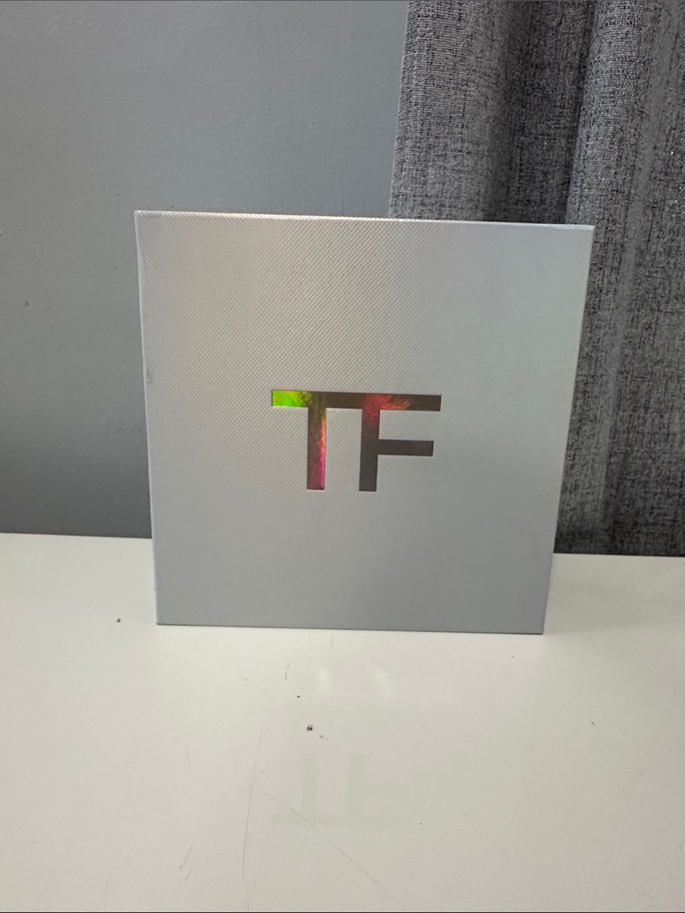 Authentic Tom Ford Silver Box with Holographic TF Logo